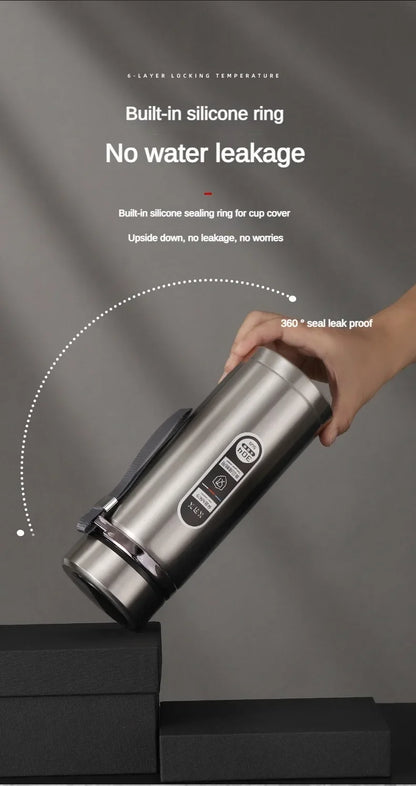 500ML-1Liter Stainless Steel Thermos Bottle with LED Temperature Display