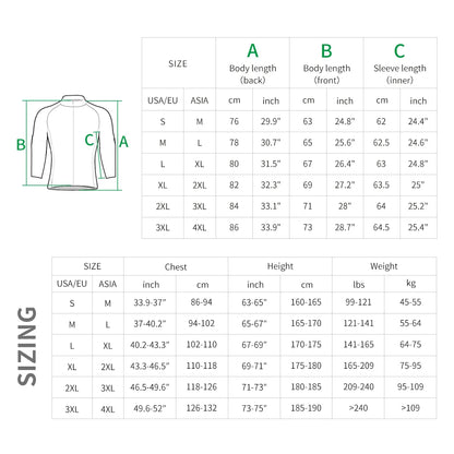 WOSAWE Men's Cycling Long Sleeve  Water Resistant Windbreaker Coat