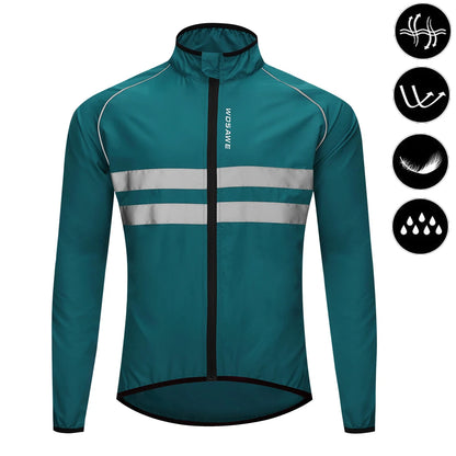 WOSAWE Men's Cycling Long Sleeve  Water Resistant Windbreaker Coat