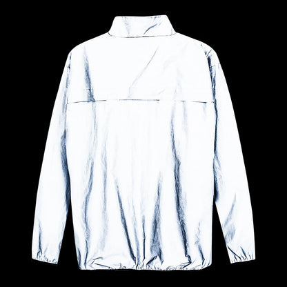 WOSAWE Men's Fully Reflective Outdoor Lightweight Hooded Rain Jacket
