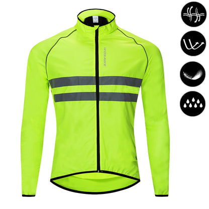 WOSAWE Men's Cycling Long Sleeve  Water Resistant Windbreaker Coat