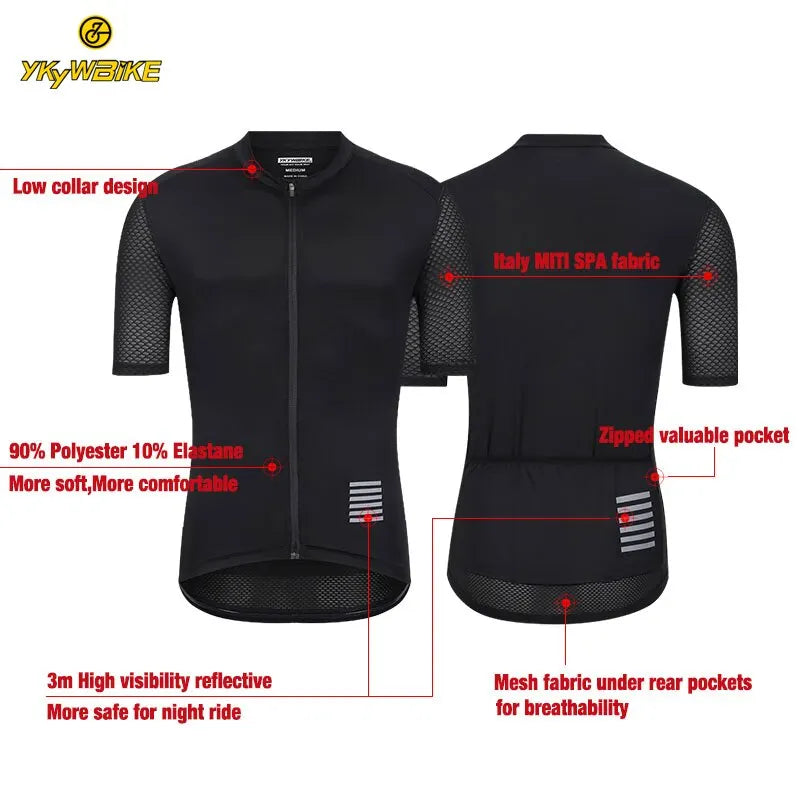 Short Sleeve Reflective Cycling Jersey for Men