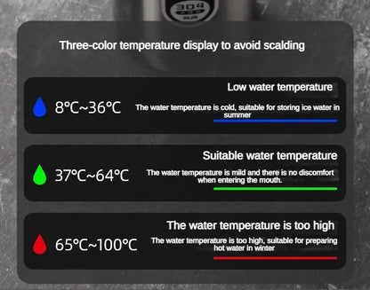 500ML-1Liter Stainless Steel Thermos Bottle with LED Temperature Display