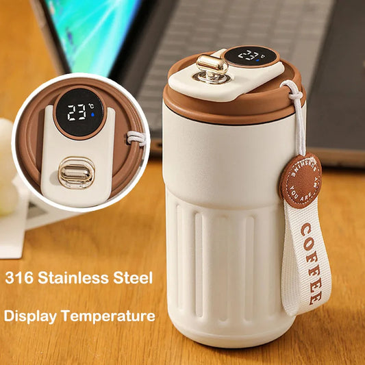 450ml Smart Temperature Display Thermos Bottle Stainless Steel Vacuum Cup