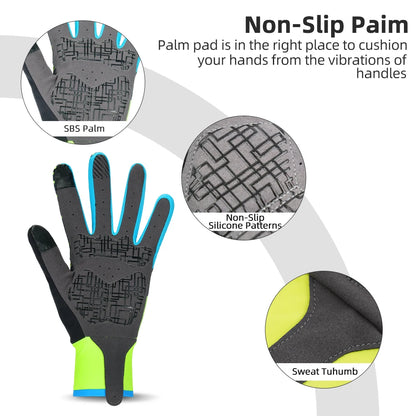 Breathable Cycling Biking Gloves with Screen Touch and Shockproof Pad