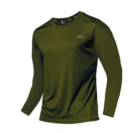 Summer Ice Silk Long Sleeve  Breathable T-Shirt Men