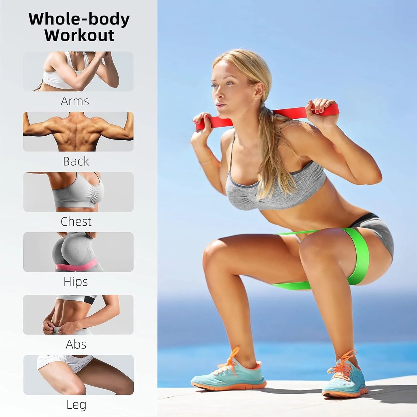 TPE Rubber Resistance Bands Fitness Set
