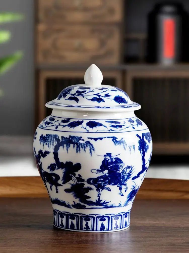 Blue and White Porcelain Ceramic Tea Pot - Xnest