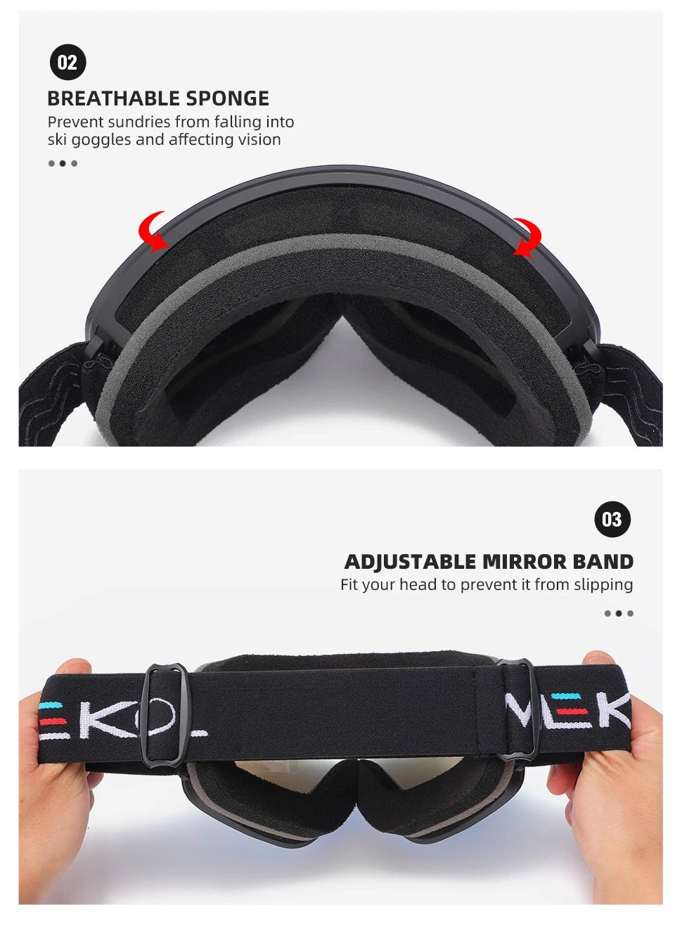 OMEKOL NEW Double Layer Anti - Fog Ski Goggles - Xnest