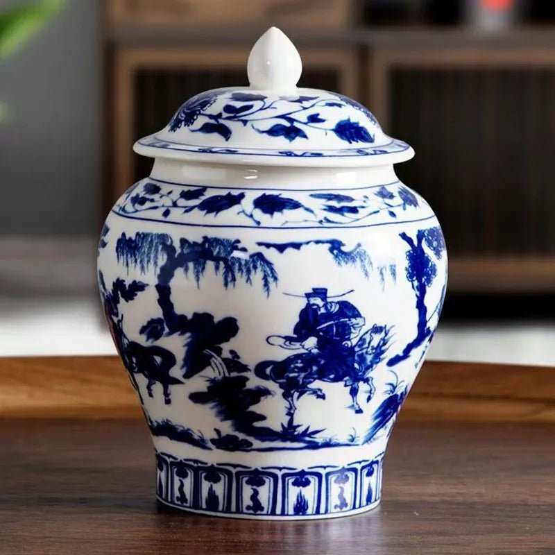Blue and White Porcelain Ceramic Tea Pot - Xnest