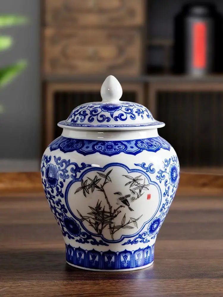 Blue and White Porcelain Ceramic Tea Pot - Xnest