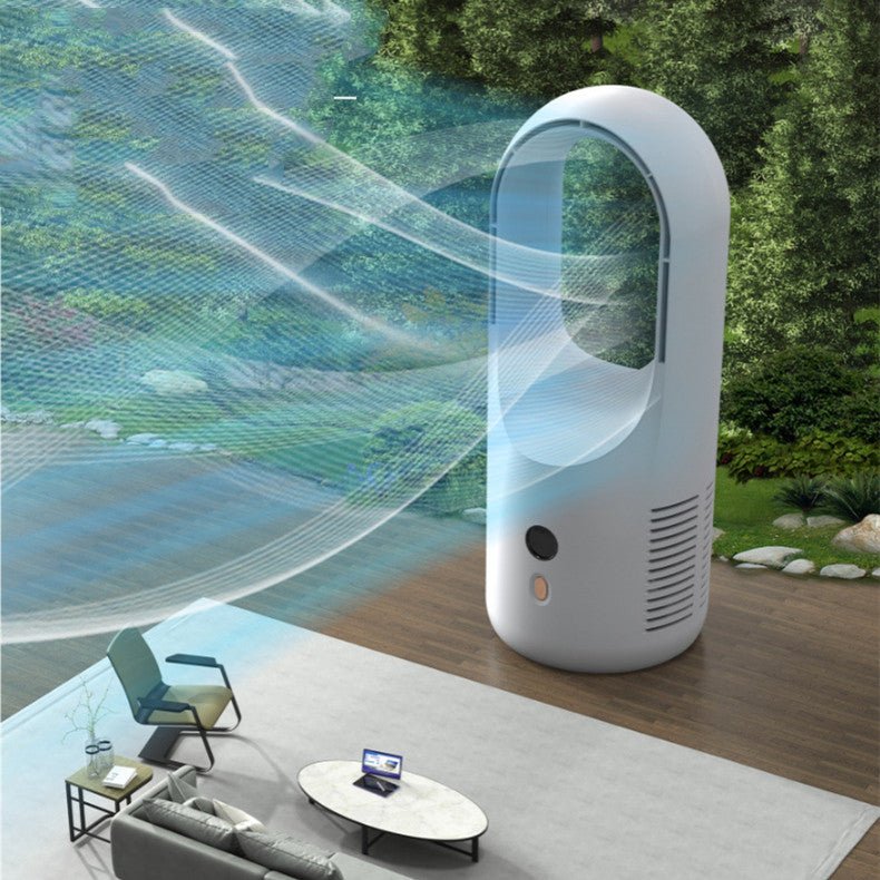 USB Rechargeable Electric Bladeless Fan with Led Display and 360° Circulation - Xnest