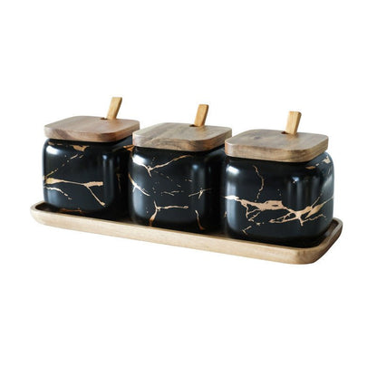 Nordic Gold Marble Jar Set - Xnest