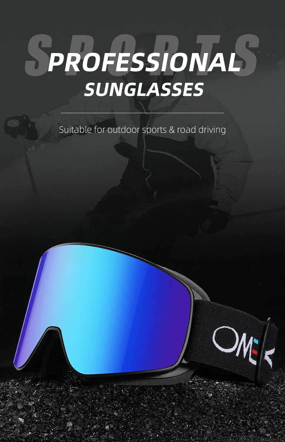 OMEKOL NEW Double Layer Anti - Fog Ski Goggles - Xnest
