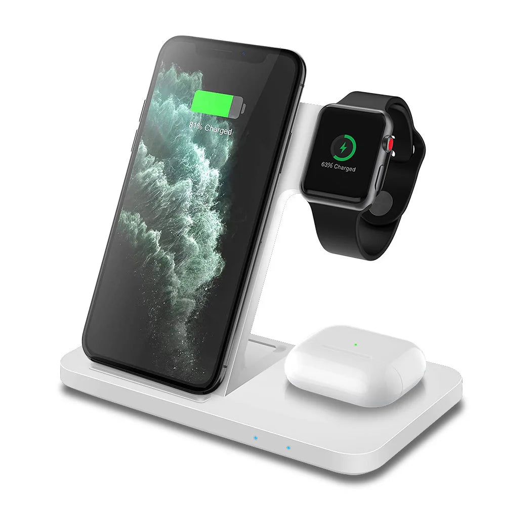 3 in 1 15W Fast Wireless Charging Dock Station for Iphones, Airpods and Apple Watch - Xnest