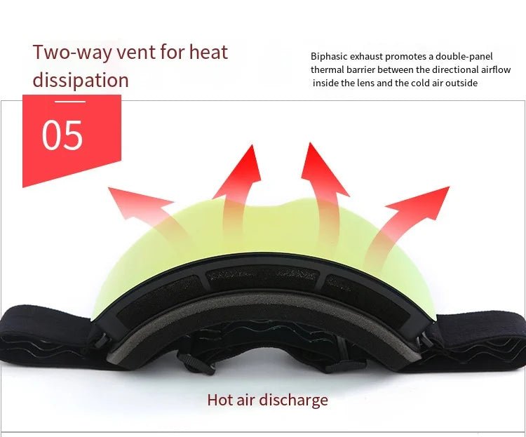 UV400 Big Ski Snowboard Goggles Snow Protection with Double Layer Anti - Fog - Xnest