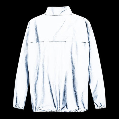 WOSAWE Men's Fully Reflective Outdoor Lightweight Hooded Rain Jacket - Xnest