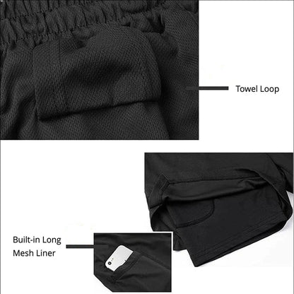 Men's Multi Pocket Fitness Running Shorts - Xnest