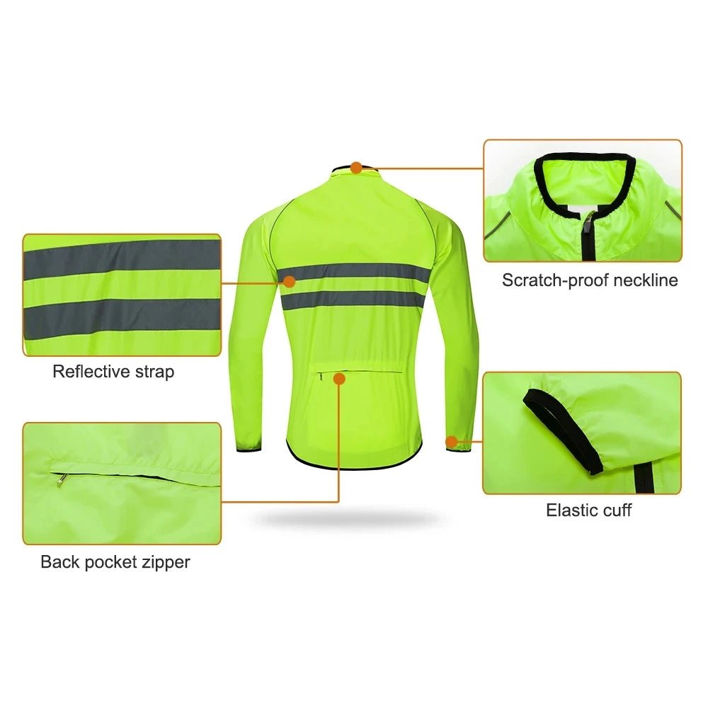 WOSAWE Ultralight Men's Cycling Windbreaker Reflective Jacket - Xnest