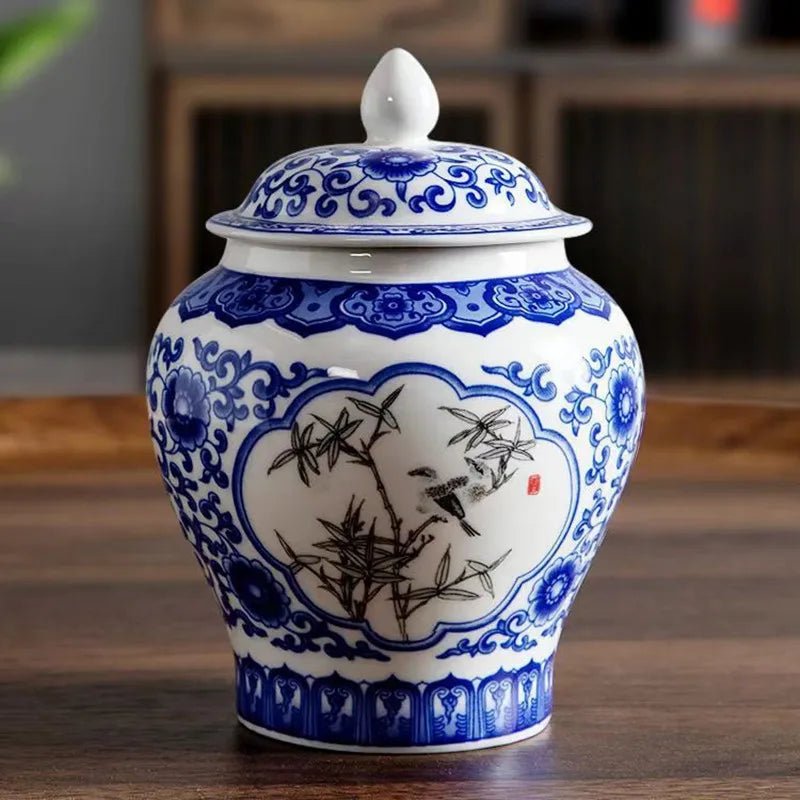 Blue and White Porcelain Ceramic Tea Pot - Xnest