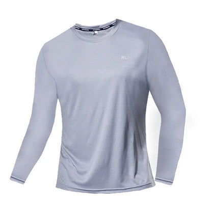 Summer Ice Silk Long Sleeve Breathable T-Shirt Men - Xnest