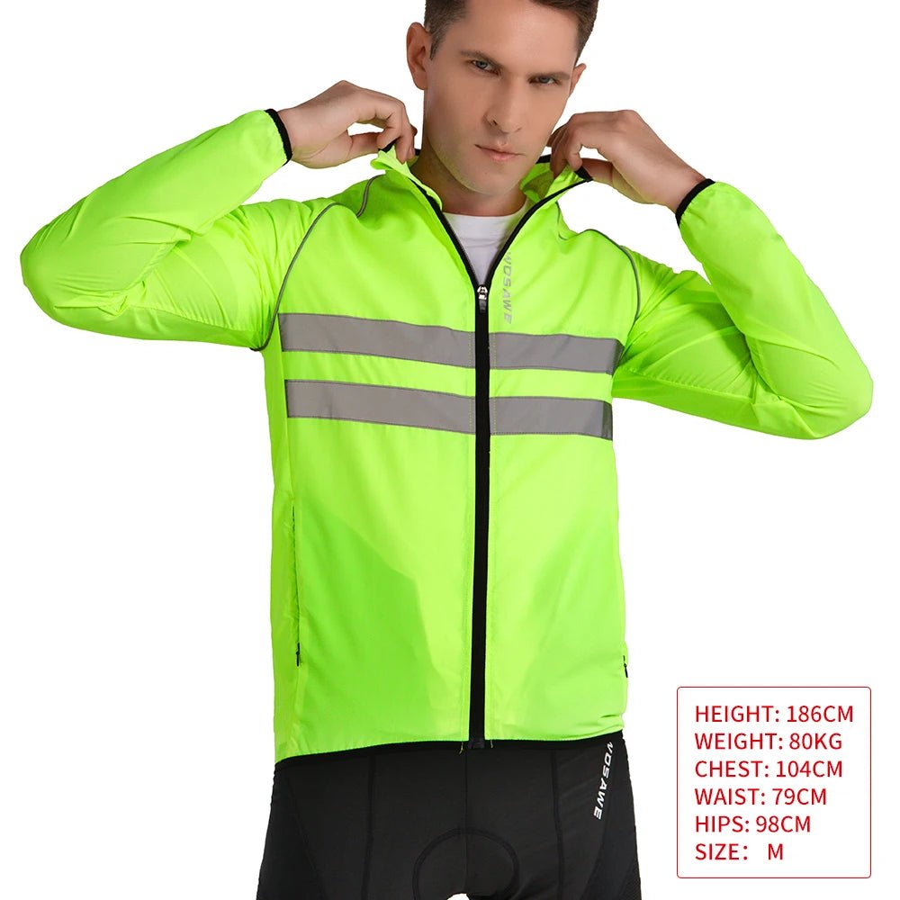 WOSAWE Ultralight Men's Cycling Windbreaker Reflective Jacket - Xnest