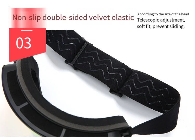 UV400 Big Ski Snowboard Goggles Snow Protection with Double Layer Anti - Fog - Xnest