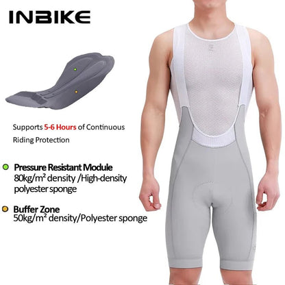INBIKE Men's High - Waisted Cycling Bib Shorts - Xnest