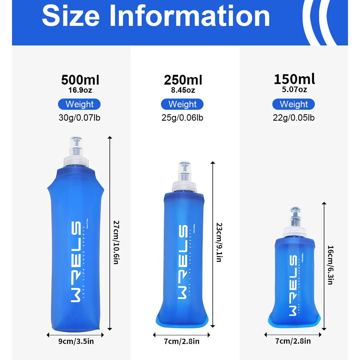 Portable Foldable Water Bottle for Hiking Camping Running - Xnest