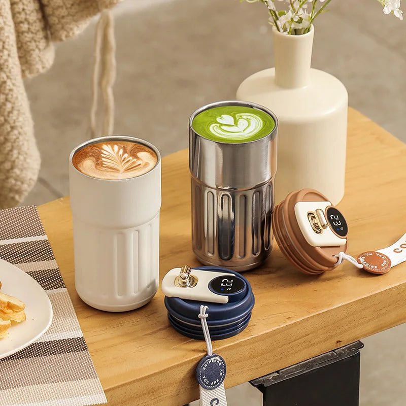 450ml Smart Temperature Display Thermos Bottle Stainless Steel Vacuum Cup - Xnest