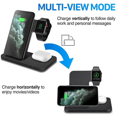 3 in 1 15W Fast Wireless Charging Dock Station for Iphones, Airpods and Apple Watch - Xnest