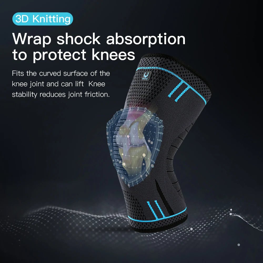 1 Pcs Compression Knee Support Sleeve Elastic Breathable Knee Pads - Xnest