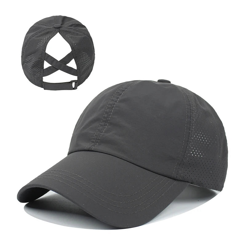 Solid Color Baseball Golf Sport Leisure Caps for Women - Xnest