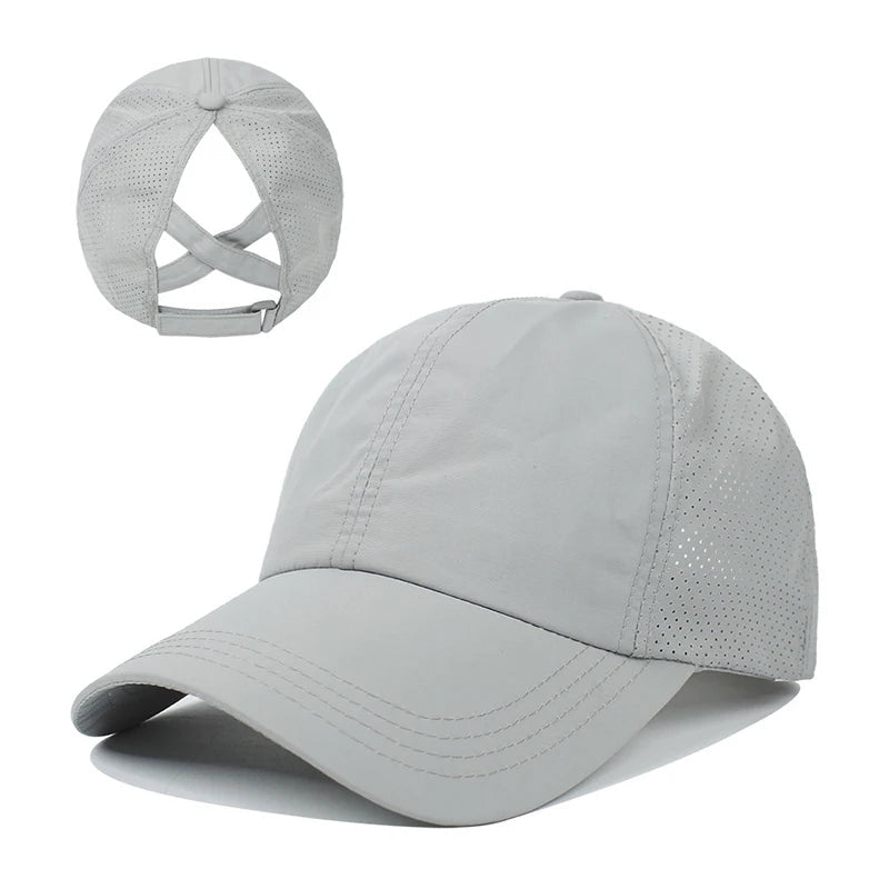 Solid Color Baseball Golf Sport Leisure Caps for Women - Xnest