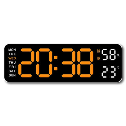 Large Digital Wall Clock with Temperature and Humidity Display - Xnest