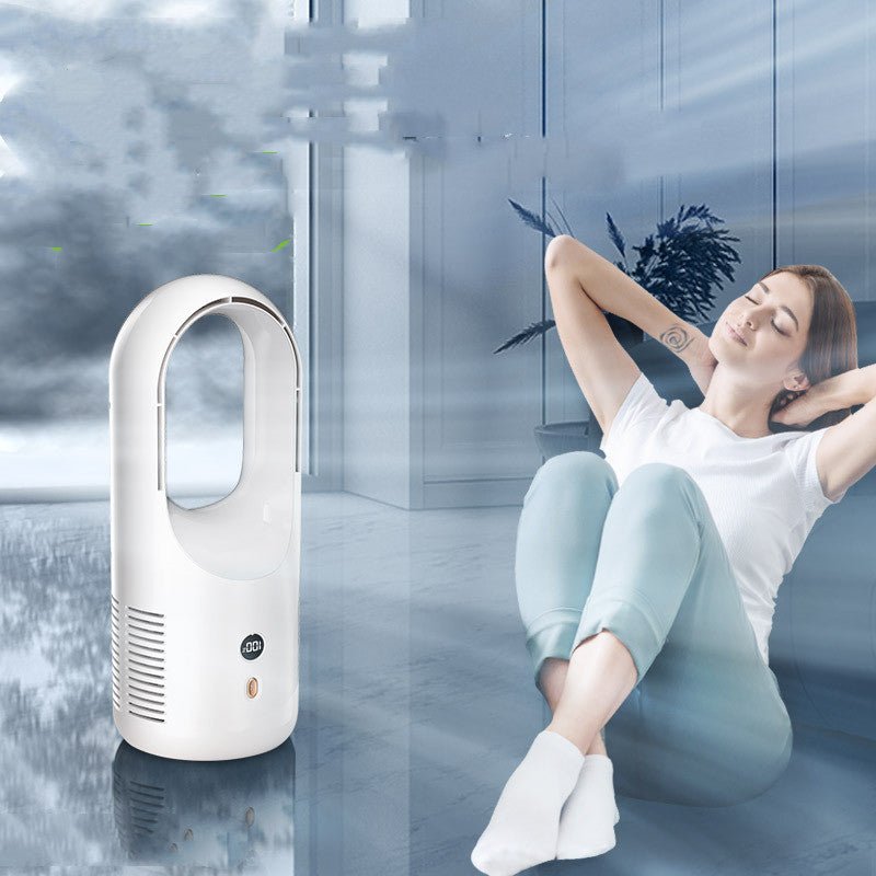 USB Rechargeable Electric Bladeless Fan with Led Display and 360° Circulation - Xnest
