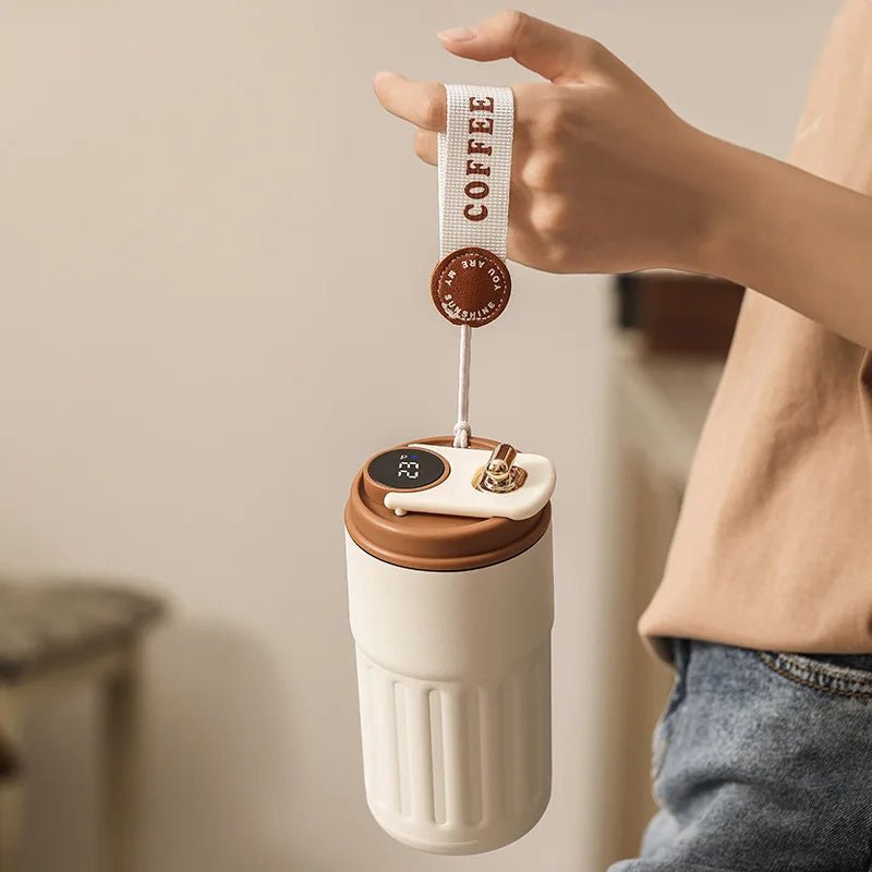 450ml Smart Temperature Display Thermos Bottle Stainless Steel Vacuum Cup - Xnest