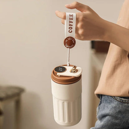 450ml Smart Temperature Display Thermos Bottle Stainless Steel Vacuum Cup - Xnest