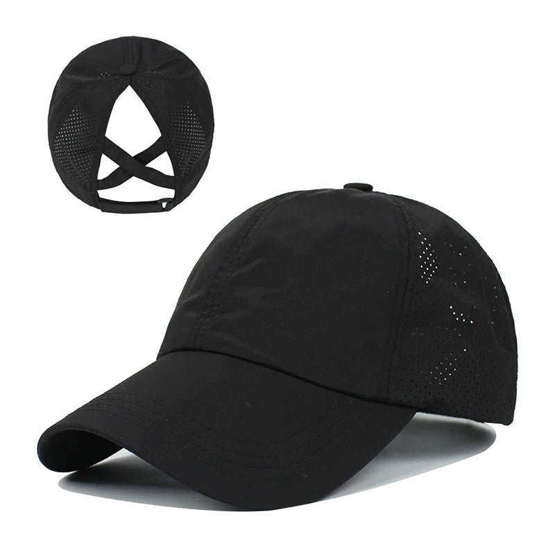 Solid Color Baseball Golf Sport Leisure Caps for Women - Xnest