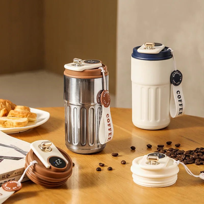 450ml Smart Temperature Display Thermos Bottle Stainless Steel Vacuum Cup - Xnest