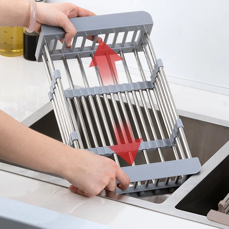 Stainless Steel Extendable Dish Drying Rack - Xnest