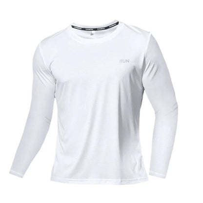 Summer Ice Silk Long Sleeve Breathable T-Shirt Men - Xnest