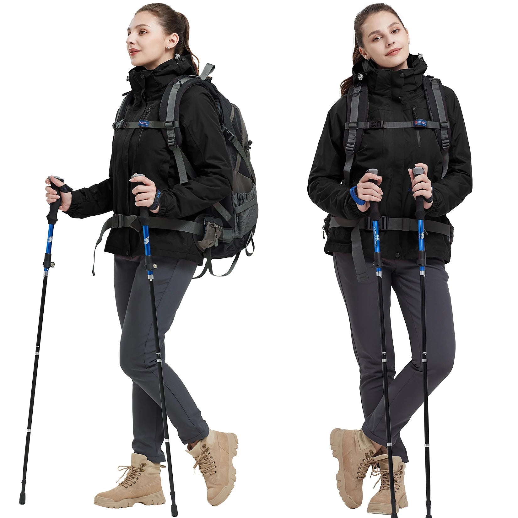 Waterproof Windproof 3 in 1 Hiking Jacket Warm Fleece Hooded Snow Ski Jacket - Xnest