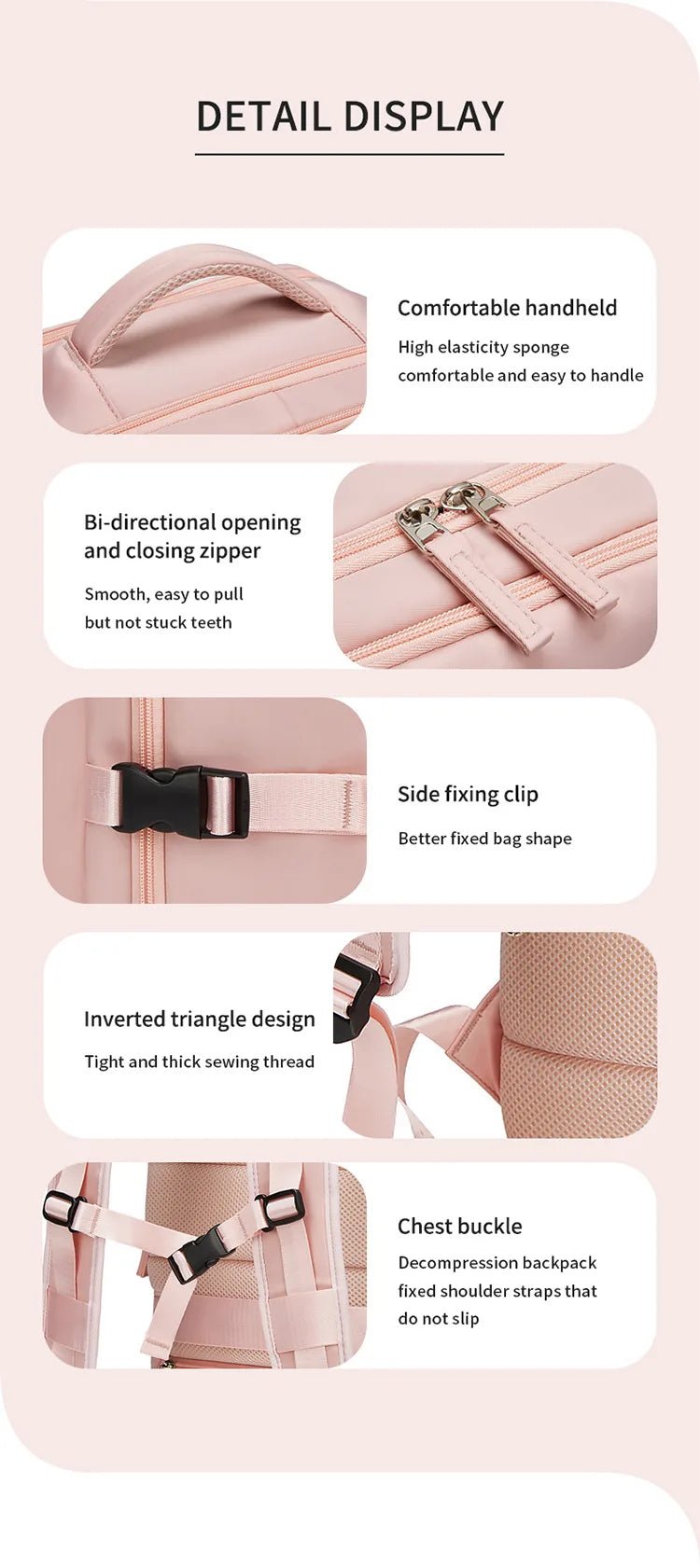 35L Travel Backpack Women Laptop Business Backpacks Multifunctional USB Charging with Shoes Pocket - Xnest