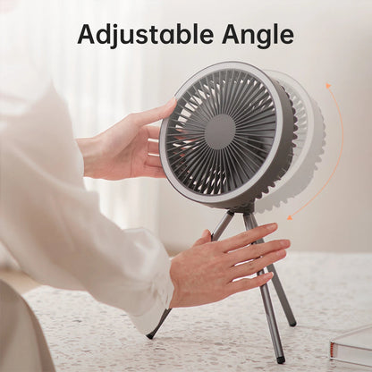 10000mAh Rechargeable Portable Camping Fan with LED Lighting - Xnest