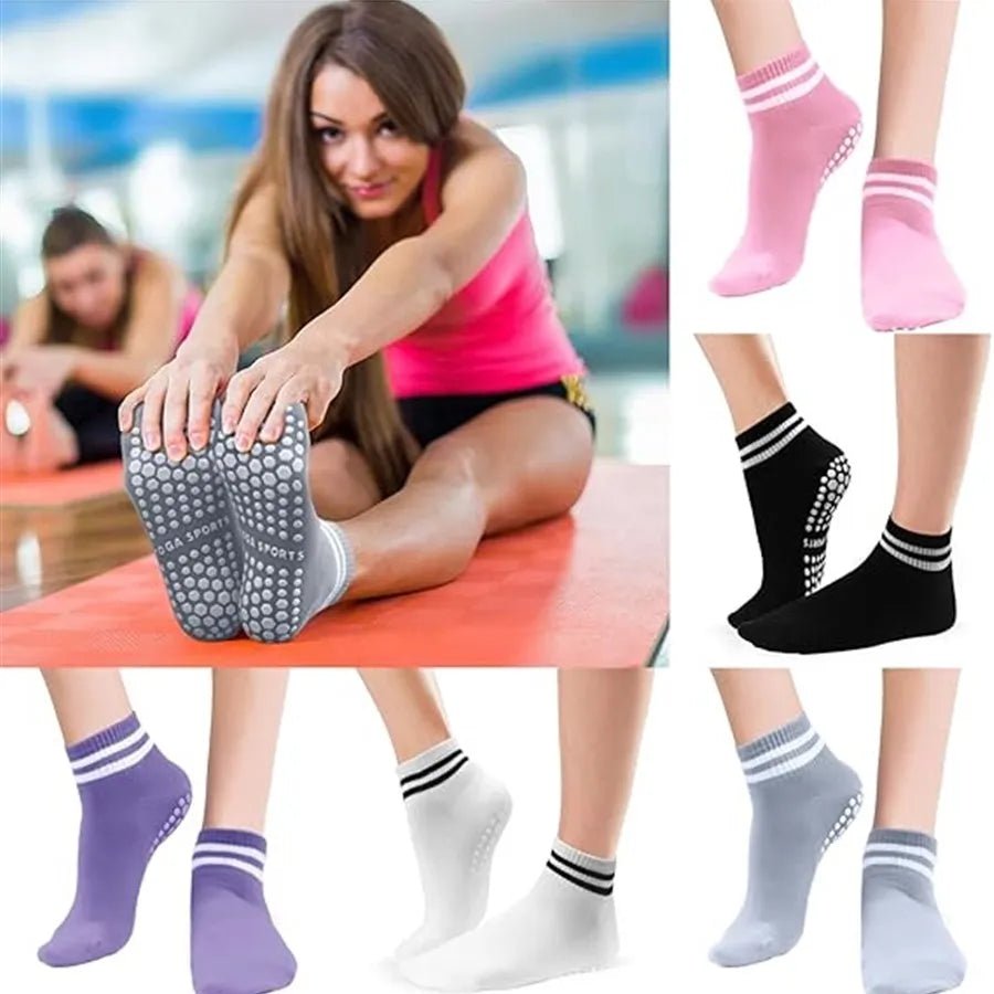 Non - slip Pilates Yoga Athletic Grip Socks for Women - Xnest