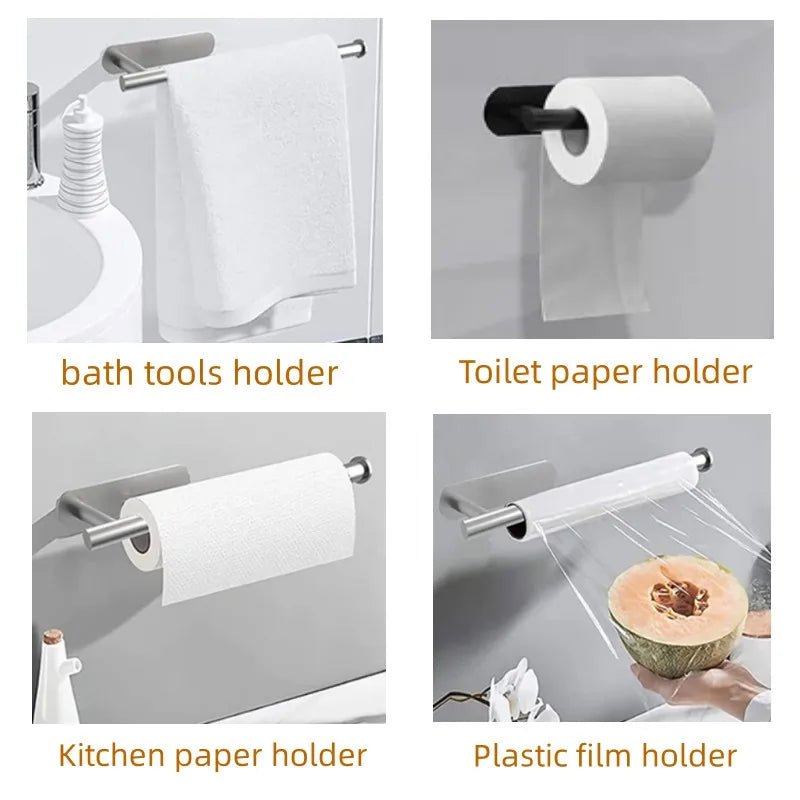 Self Adhesive Stainless Steel Paper Towel Holder - Xnest