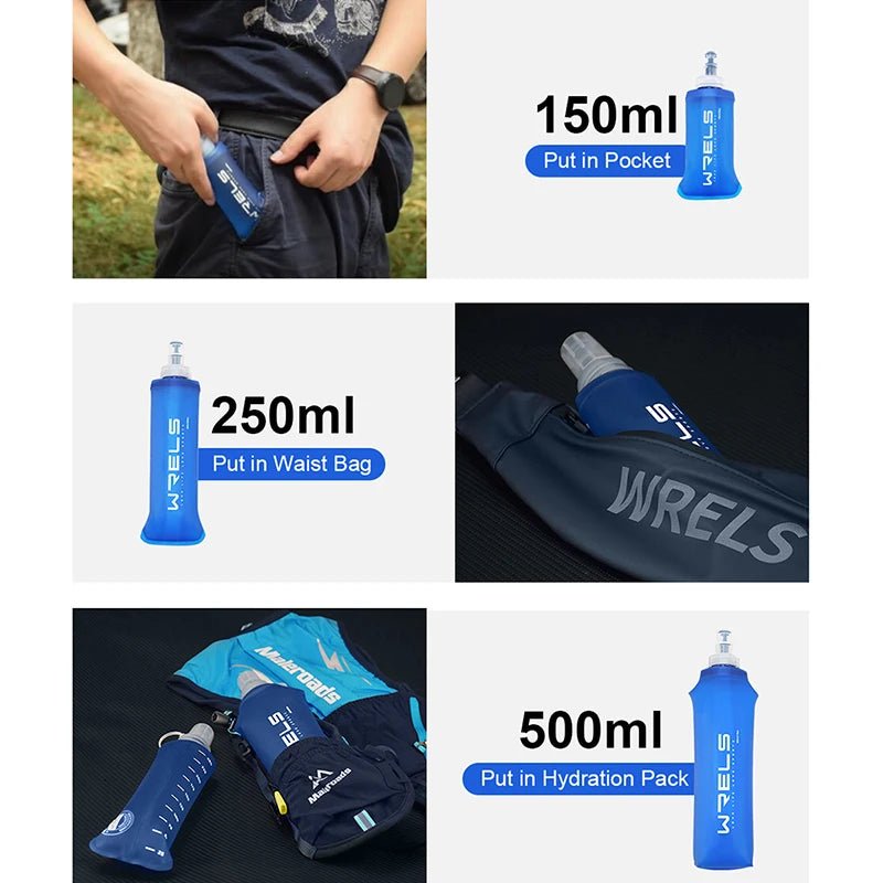 Portable Foldable Water Bottle for Hiking Camping Running - Xnest