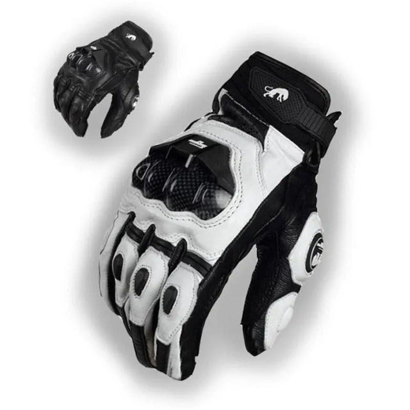 Genuine Leather Motorcycle Gloves for Men - Xnest