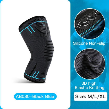 1 Pcs Compression Knee Support Sleeve Elastic Breathable Knee Pads - Xnest